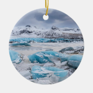 Gletsjer ijs landschap, IJsland Keramisch Ornament