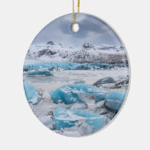Gletsjer ijs landschap, IJsland Keramisch Ornament (Links)
