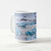 Gletsjer ijs landschap, IJsland Koffiemok (Voorkant links)