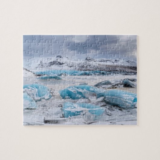 Gletsjer ijs landschap, IJsland Legpuzzel (Horizontaal)
