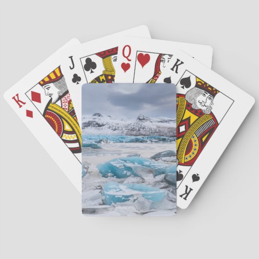Gletsjer ijs landschap, IJsland Pokerkaarten (Achterkant)