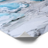 Gletsjer ijs landschap, IJsland Poster (Hoek)
