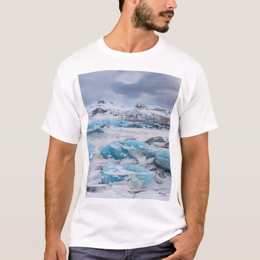 Gletsjer ijs landschap, IJsland T-shirt (Voorkant)