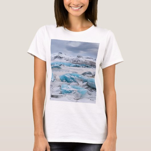 Gletsjer ijs landschap, IJsland T-shirt (Voorkant)