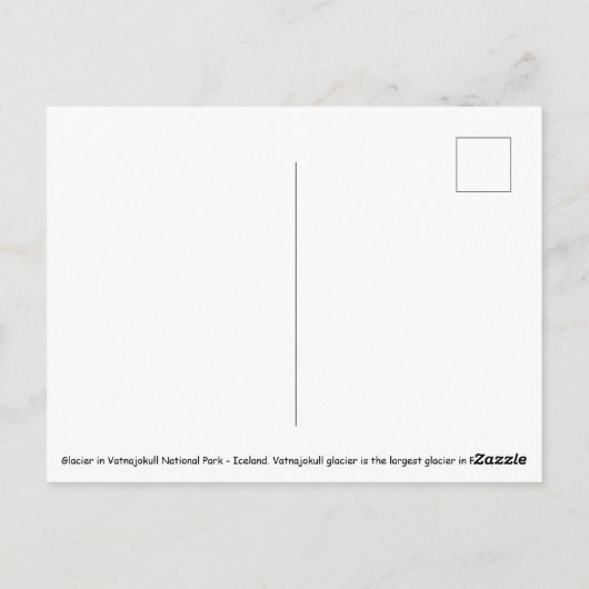 Gletsjer in Nationaal park Vatnajokull - IJsland Briefkaart (Achterkant)