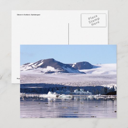 Gletsjer in Svalbard Briefkaart (Voorkant / Achterkant)