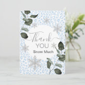 Gletsjer Luipaard Winter Bedankkaart (Staand voorkant)