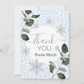 Gletsjer Luipaard Winter Bedankkaart (Voorkant)