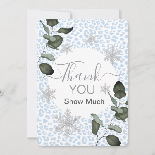 Gletsjer Luipaard Winter Bedankkaart (Voorkant)