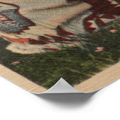 Gletsjer, MT - Twee zwarte-voetnatieven Roken Poster (Hoek)