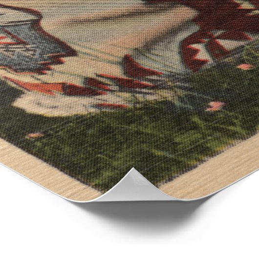 Gletsjer, MT - Twee zwarte-voetnatieven Roken Poster (Hoek)