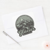Gletsjer Nationaal Park Bergpad Vierkante Sticker (Envelop)
