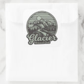 Gletsjer Nationaal Park Bergpad Vierkante Sticker (Tas)