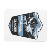 Gletsjer Nationaal Park Embleem Magneet (Horizontaal)