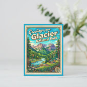 Gletsjer Nationaal Park Groeten Wilderness Briefkaart (Staand voorkant)
