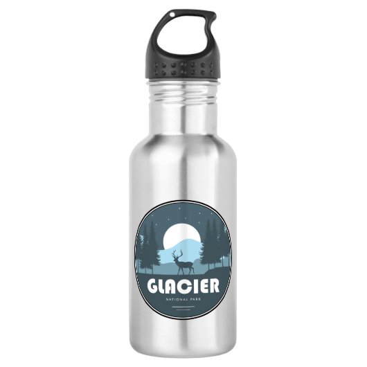 Gletsjer Nationaal Park Herten Waterfles (Voorkant)