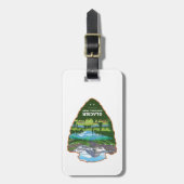Gletsjer Nationaal Park Montana Arrowhead Bagagelabel (Voorkant verticaal)