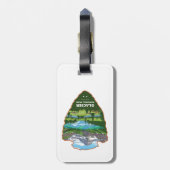 Gletsjer Nationaal Park Montana Arrowhead Bagagelabel (Achterkant verticaal)