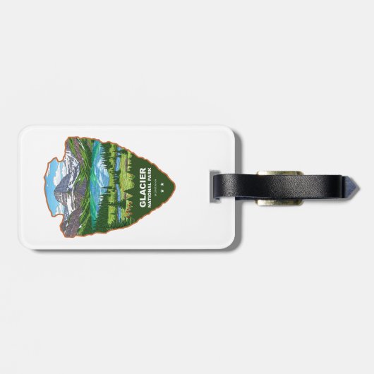 Gletsjer Nationaal Park Montana Arrowhead Bagagelabel (Achterkant horizontaal)