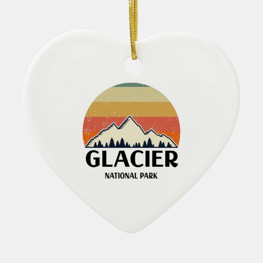 Gletsjer Nationaal Park uit het verleden Keramisch Ornament (Voorkant)