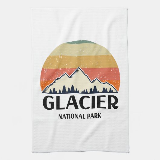 Gletsjer Nationaal Park uit het verleden Theedoek (Verticaal)