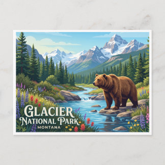 Gletsjer Nationaal Park Whitefish Montana Briefkaart