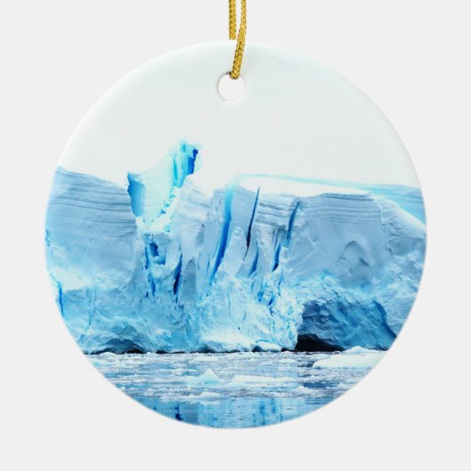 Gletsjer op Antarctica Keramisch Ornament (Voorkant)