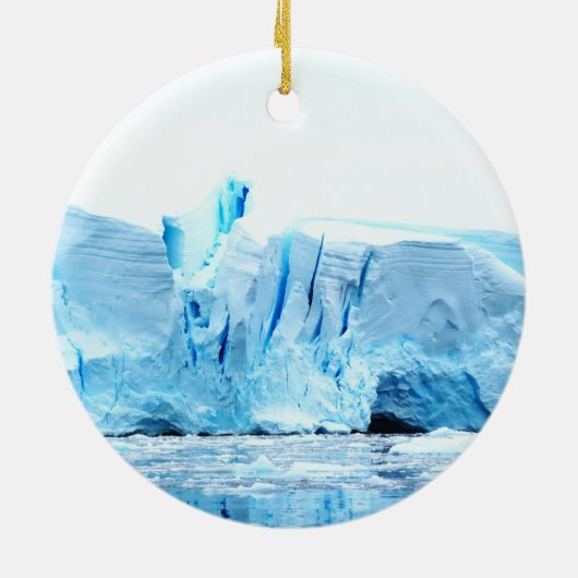 Gletsjer op Antarctica Keramisch Ornament (Achterkant)
