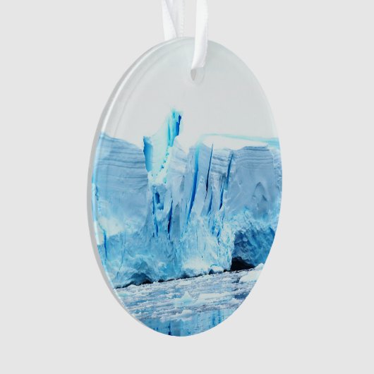 Gletsjer op Antarctica Ornament (voorkant)