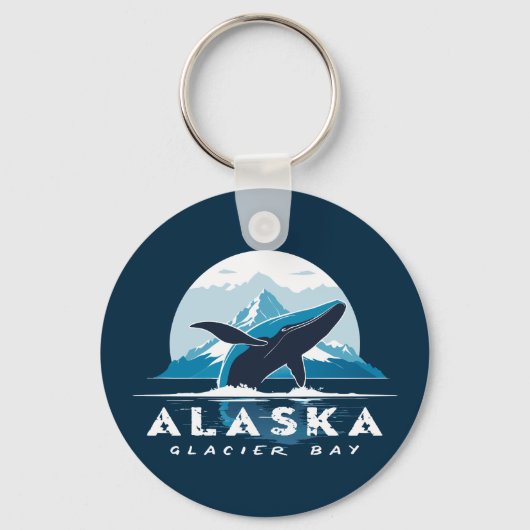 Gletsjerbaai Walvis - Alaska Sleutelhanger (Voorkant)