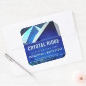 Gletsjerberg Magische Abstracte Productlabels Vierkante Sticker (Envelop)