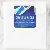 Gletsjerberg Magische Abstracte Productlabels Vierkante Sticker (Tas)