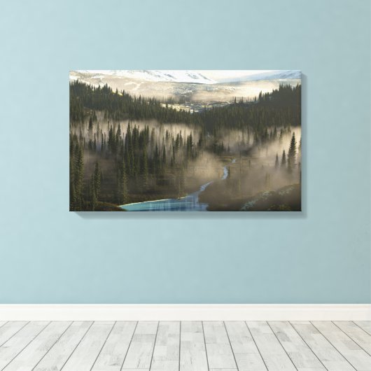 gletsjerdal canvas afdruk (Insitu (Houten vloer))