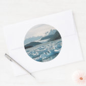 Gletsjerijsbergen Ronde Sticker (Envelop)