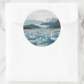 Gletsjerijsbergen Ronde Sticker (Tas)