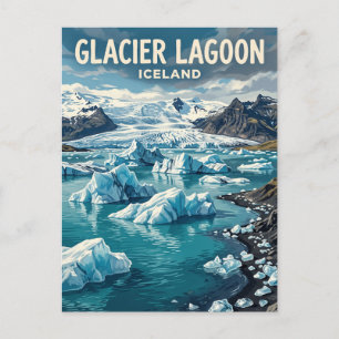 Gletsjerlagune IJsland Briefkaart