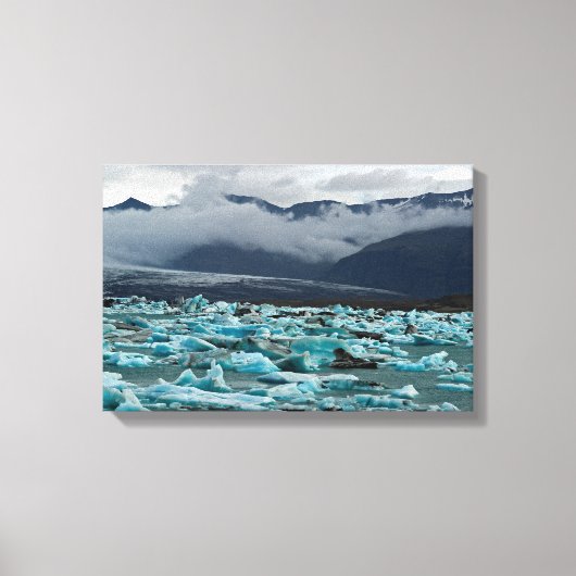 Gletsjermeer Jokulsarlon - IJsland Canvas Afdruk (Voorkant)