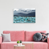 Gletsjermeer Jokulsarlon - IJsland Canvas Afdruk (Insitu (Woonkamer))
