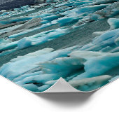 Gletsjermeer Jokulsarlon - IJsland Poster (Hoek)