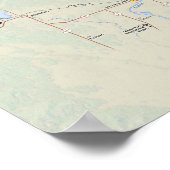 Gletsjernationaal Park 2026 kaart Poster (Hoek)
