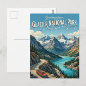 Gletsjernationaal Park Montana Briefkaart (Voorkant / Achterkant)