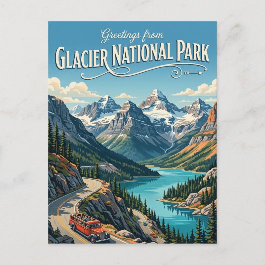 Gletsjernationaal Park Montana Briefkaart (Voorkant)