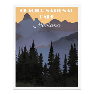 Gletsjernationaal park, Montana, Foto Afdruk