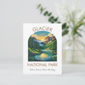 Gletsjernationaal Park Schitterende Ansichtkaart Briefkaart (Staand voorkant)