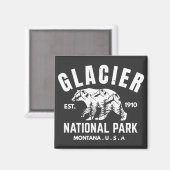 Gletsjernationaal Park USA Montana Magneet (Voorkant / Achterkant)