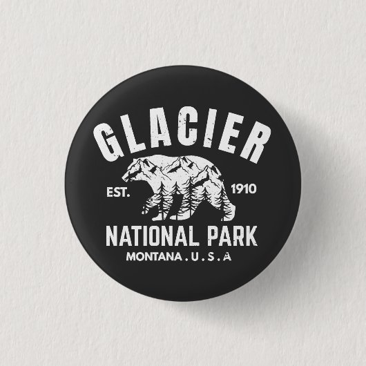 Gletsjernationaal Park USA Montana Ronde Button 3,2 Cm (Voorkant)