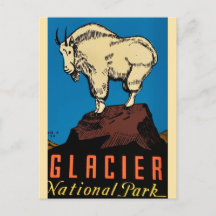 Gletsjernationaal park Vintage ansichtkaart