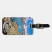 Gletsjers en zeiljacht op de achtergrond bagagelabel (Voorkant horizontaal)