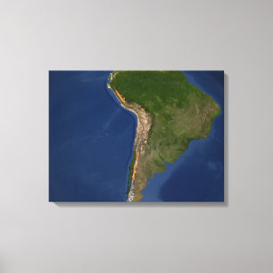 Gletsjers in regio's van Zuid-Amerika Canvas Afdruk
