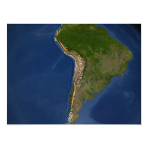 Gletsjers in regio's van Zuid-Amerika Foto Afdruk